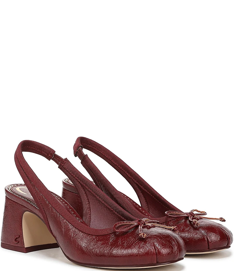 Circus NY by Sam Edelman Diane Glossy Bow Slingback Pumps