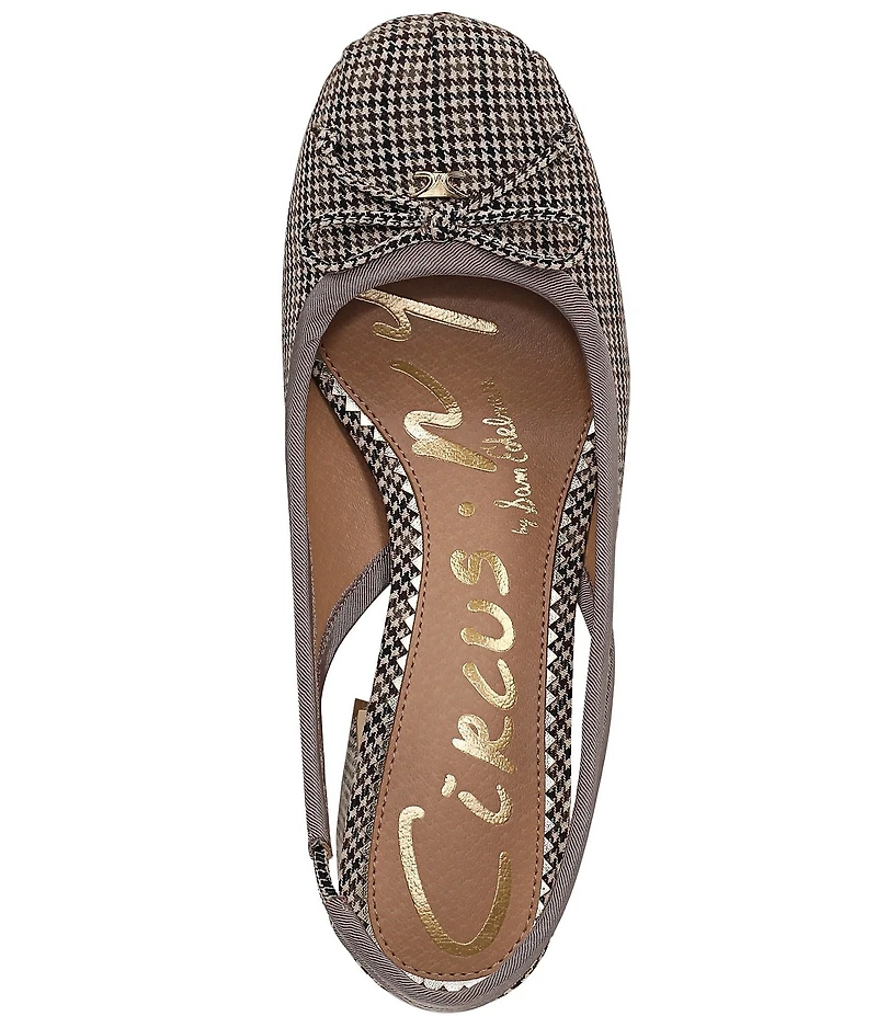 Circus NY by Sam Edelman Diane Houndstooth Fabric Bow Slingback Pumps