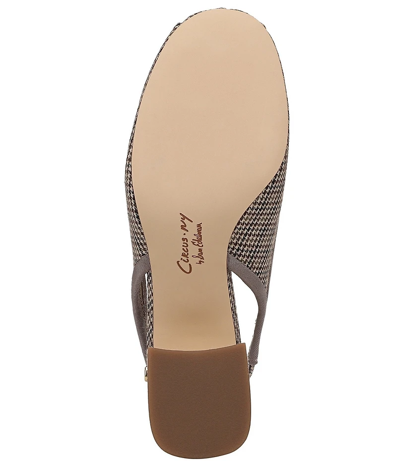 Circus NY by Sam Edelman Diane Houndstooth Fabric Bow Slingback Pumps