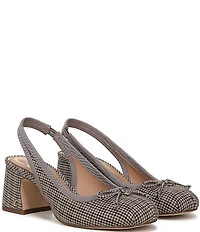 Circus NY by Sam Edelman Diane Houndstooth Fabric Bow Slingback Pumps