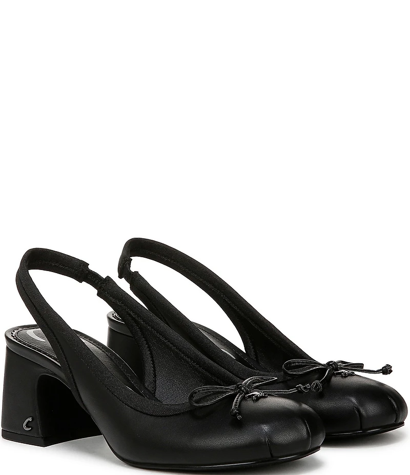 Circus NY by Sam Edelman Diane Leather Bow Slingback Ballet Pumps