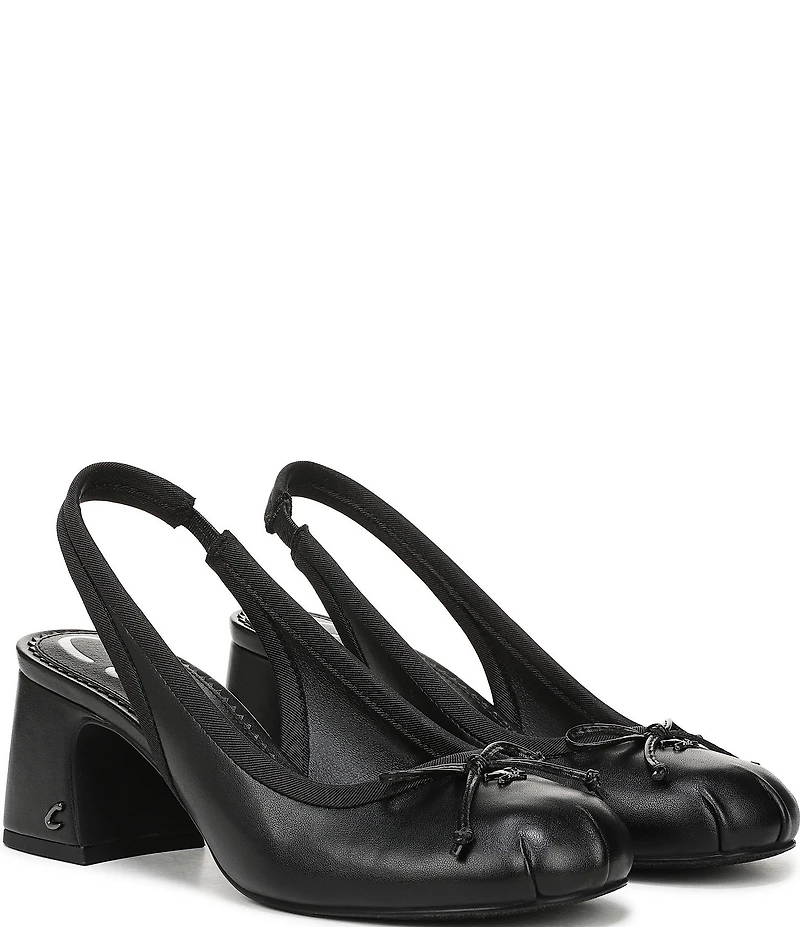 Circus NY by Sam Edelman Diane Leather Bow Slingback Ballet Pumps