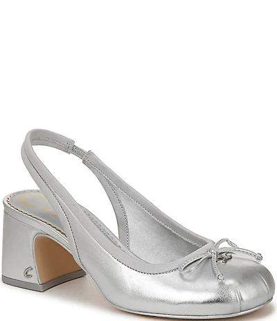 Circus NY by Sam Edelman Diane Metallic Bow Slingback Ballet Pumps