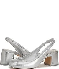 Circus NY by Sam Edelman Diane Metallic Bow Slingback Ballet Pumps