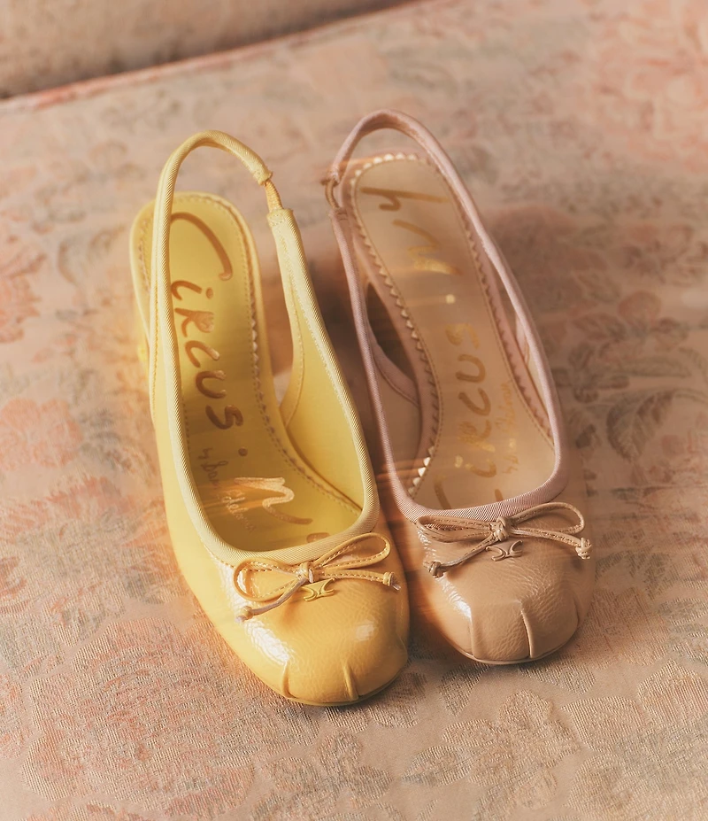 Circus NY by Sam Edelman Diane Patent Bow Slingback Ballet Pumps