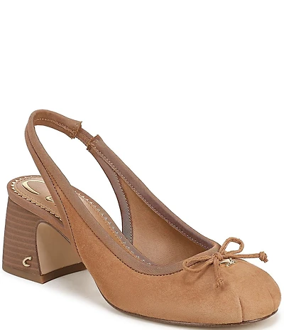 Circus NY by Sam Edelman Diane Suede Bow Slingback Ballet Pumps