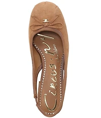 Circus NY by Sam Edelman Diane Suede Bow Slingback Ballet Pumps