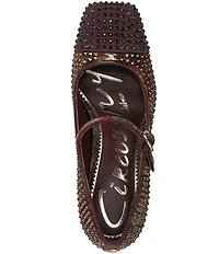 Circus NY by Sam Edelman Elora Floral Rhinestone Embellished Mary Jane Cap Toe Dress Pumps