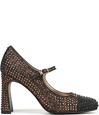Circus NY by Sam Edelman Elora Leopard Rhinestone Embellished Mary Jane Cap Toe Dress Pumps