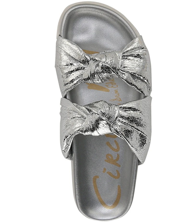 Circus NY by Sam Edelman Estelle Metallic Knotted Slide Sandals