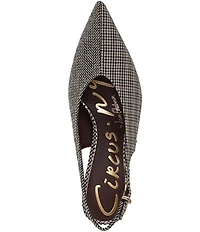 Circus NY by Sam Edelman Fawn Houndstooth Slingback Kitten Heel Dress Pumps