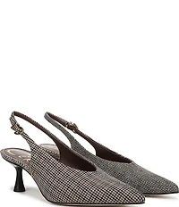 Circus NY by Sam Edelman Fawn Houndstooth Slingback Kitten Heel Dress Pumps