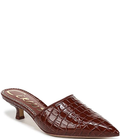 Circus NY by Sam Edelman Gemma Crocodile Embossed Patent Dress Mules