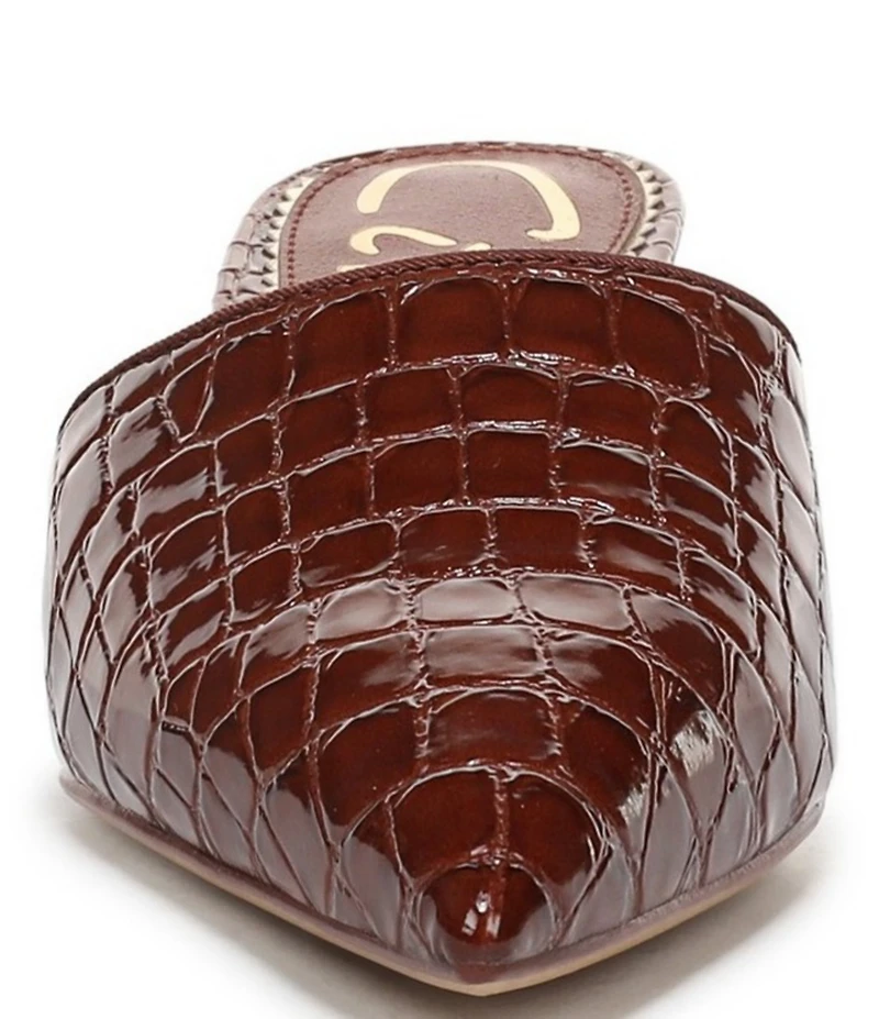 Circus NY by Sam Edelman Gemma Crocodile Embossed Patent Dress Mules