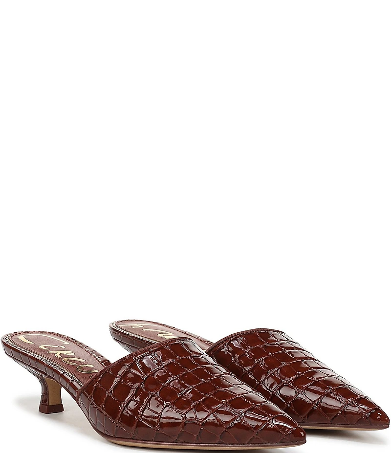 Circus NY by Sam Edelman Gemma Crocodile Embossed Patent Dress Mules