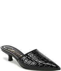 Circus NY by Sam Edelman Gemma Crocodile Embossed Patent Dress Mules