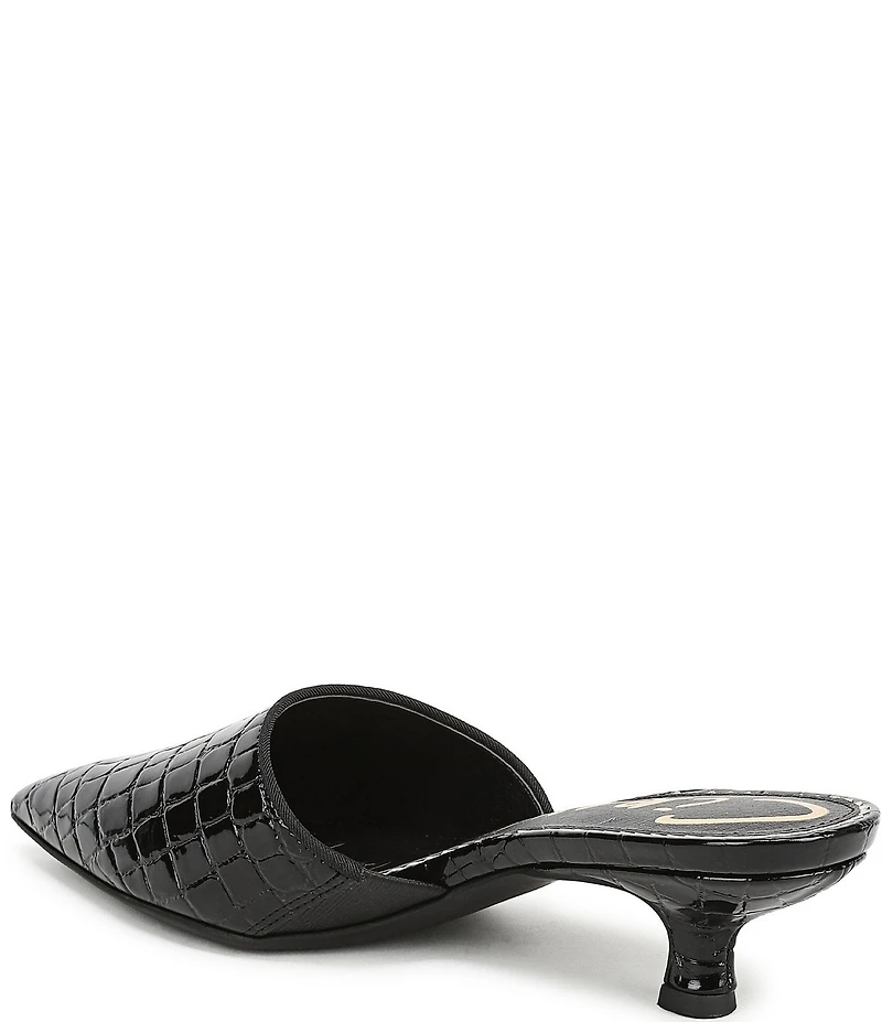 Circus NY by Sam Edelman Gemma Crocodile Embossed Patent Dress Mules