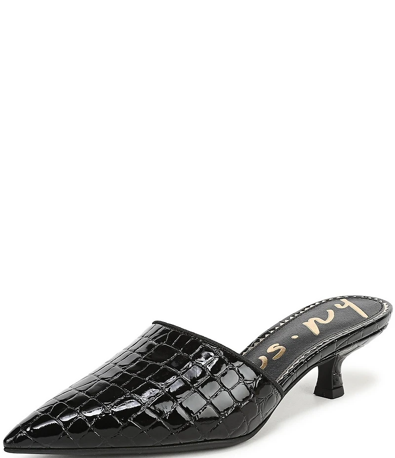Circus NY by Sam Edelman Gemma Crocodile Embossed Patent Dress Mules