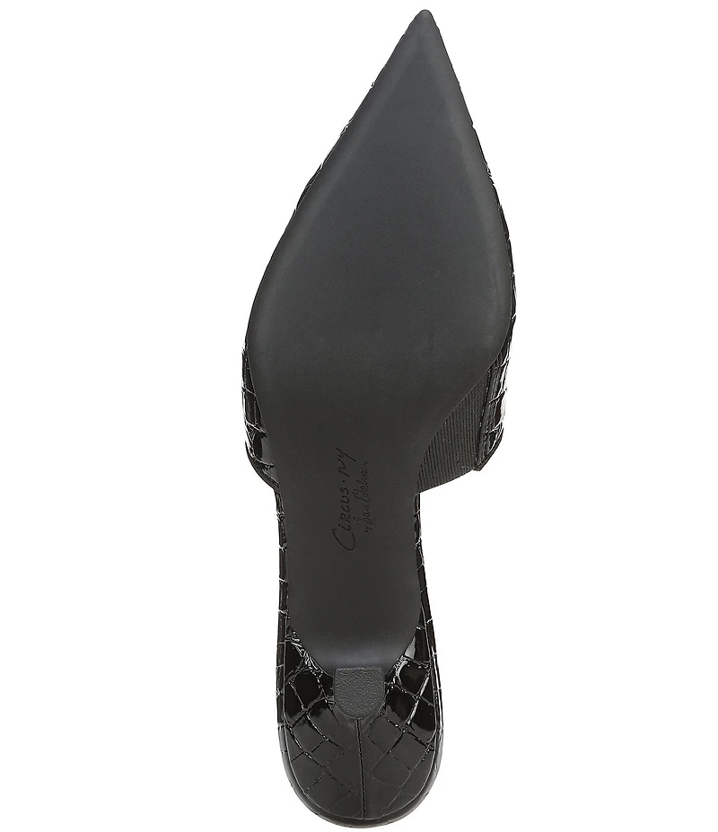 Circus NY by Sam Edelman Gemma Crocodile Embossed Patent Dress Mules