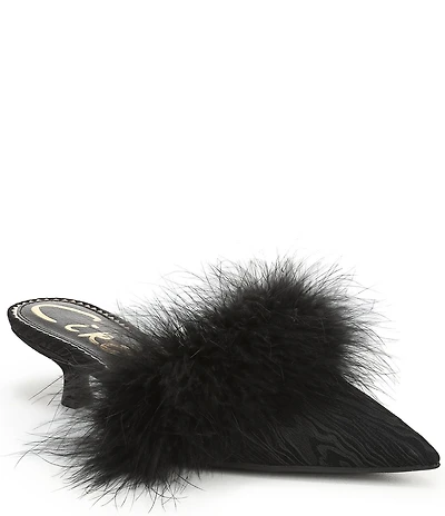 Circus NY by Sam Edelman Gemma Fluff Feather Pointed Toe Dress Mules