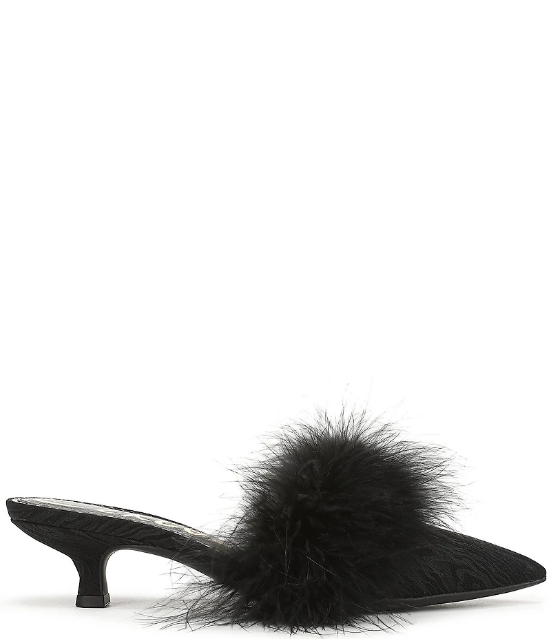 Circus NY by Sam Edelman Gemma Fluff Feather Pointed Toe Dress Mules