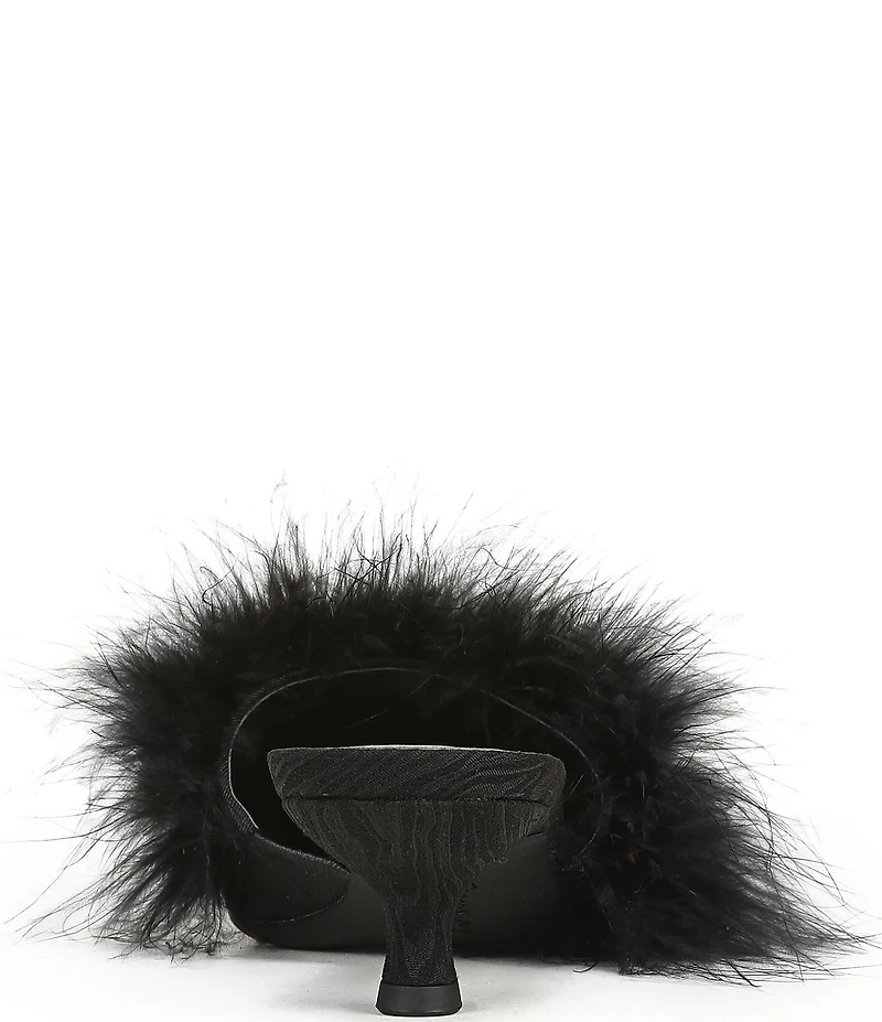 Circus NY by Sam Edelman Gemma Fluff Feather Pointed Toe Dress Mules