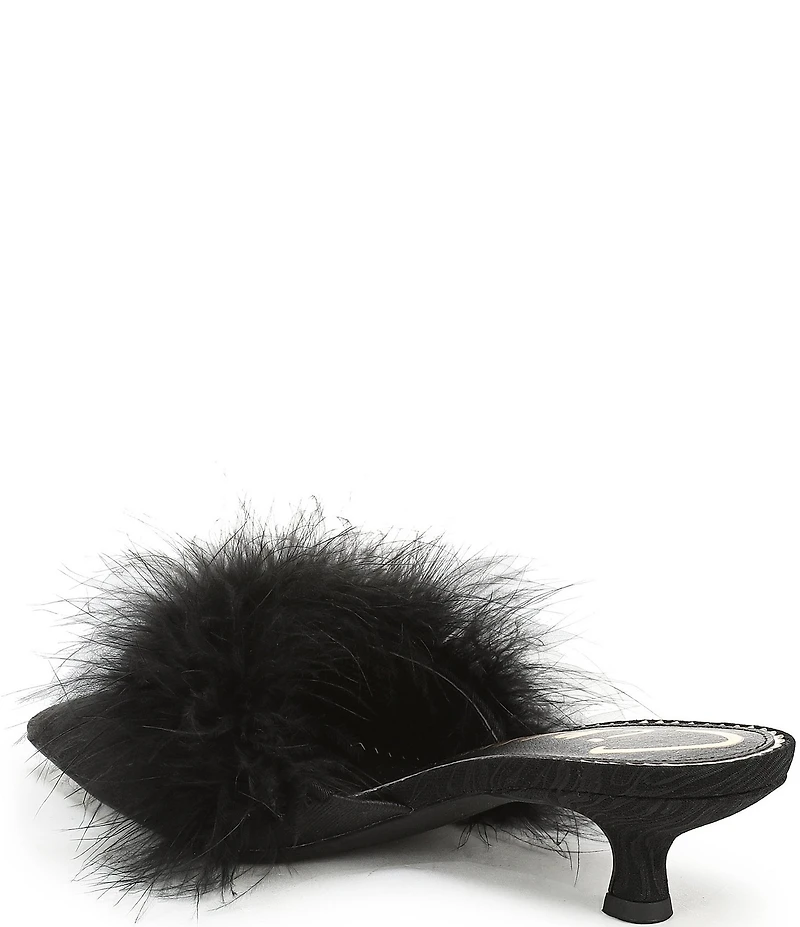 Circus NY by Sam Edelman Gemma Fluff Feather Pointed Toe Dress Mules