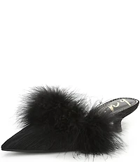 Circus NY by Sam Edelman Gemma Fluff Feather Pointed Toe Dress Mules
