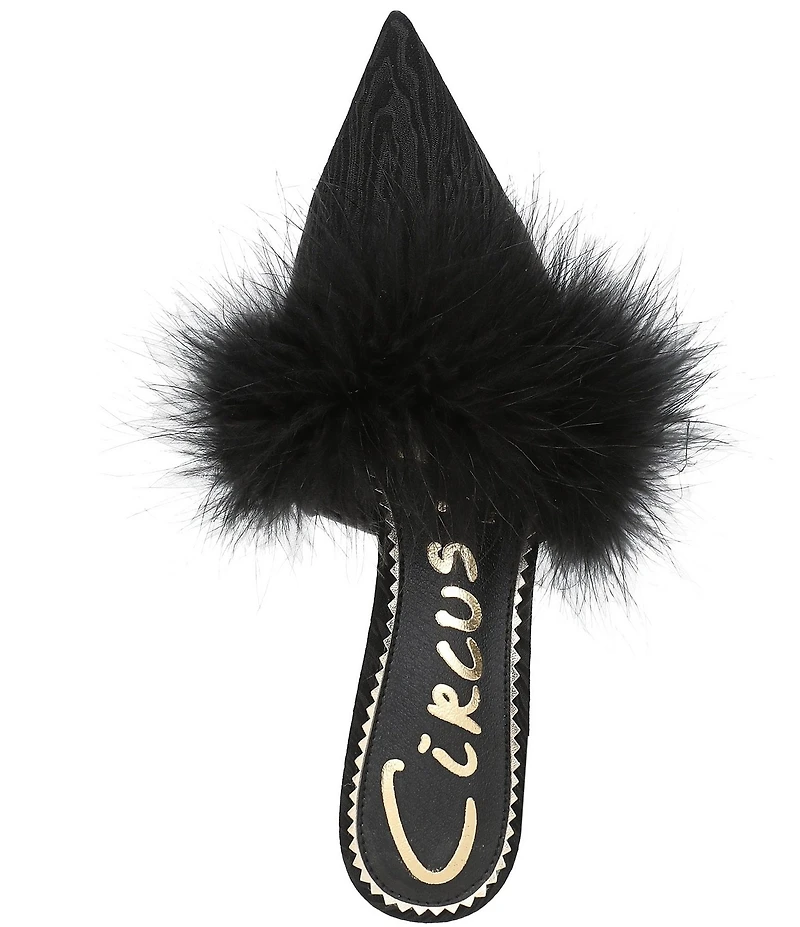 Circus NY by Sam Edelman Gemma Fluff Feather Pointed Toe Dress Mules