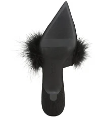 Circus NY by Sam Edelman Gemma Fluff Feather Pointed Toe Dress Mules