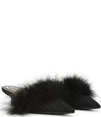 Circus NY by Sam Edelman Gemma Fluff Feather Pointed Toe Dress Mules