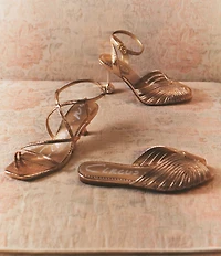 Circus NY by Sam Edelman Giana Crushed Metallic Embellished Heel Ankle Strap Dress Pumps