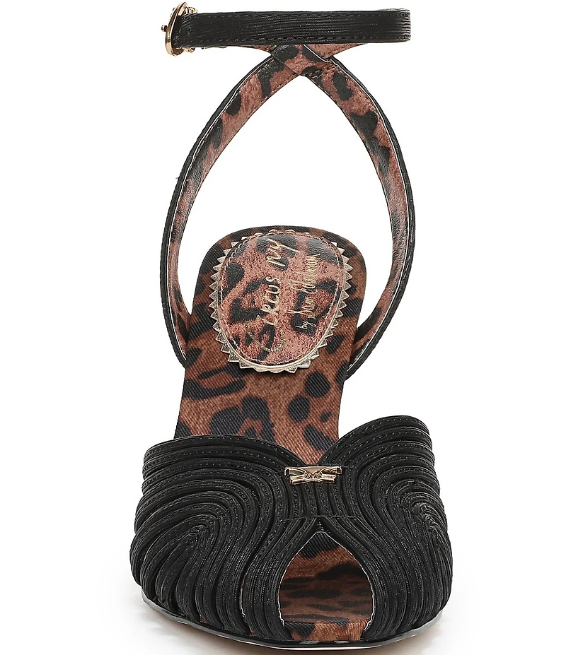 Circus NY by Sam Edelman Giana Leopard Lined Embellished Heel Ankle Strap Dress Pumps