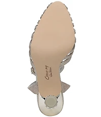 Circus NY by Sam Edelman Giana Metallic Melange Embellished Heel Ankle Strap Dress Pumps