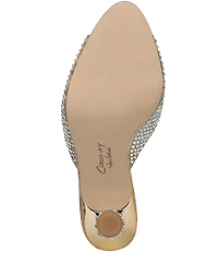 Circus NY by Sam Edelman Gisella Rhinestone Printed Jacquard Sculpted Heel Dress Slide Sandals