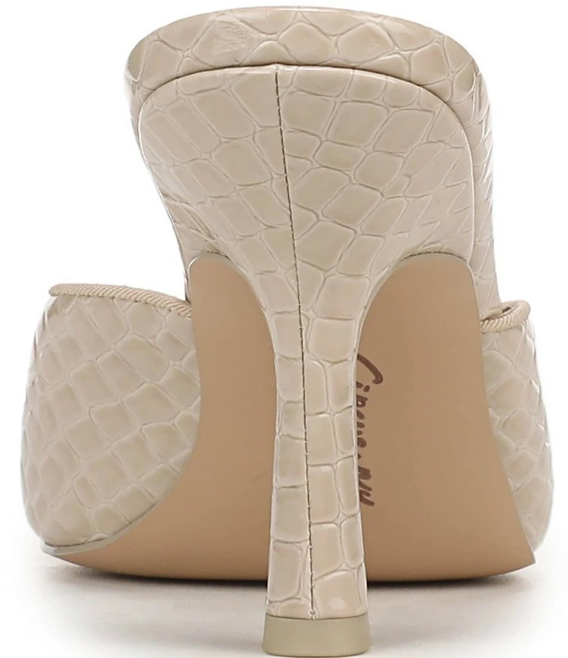 Circus NY by Sam Edelman Glenda Croco Embossed Peep Toe Dress Pumps