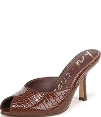 Circus NY by Sam Edelman Glenda Croco Embossed Peep Toe Dress Pumps