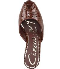 Circus NY by Sam Edelman Glenda Croco Embossed Peep Toe Dress Pumps