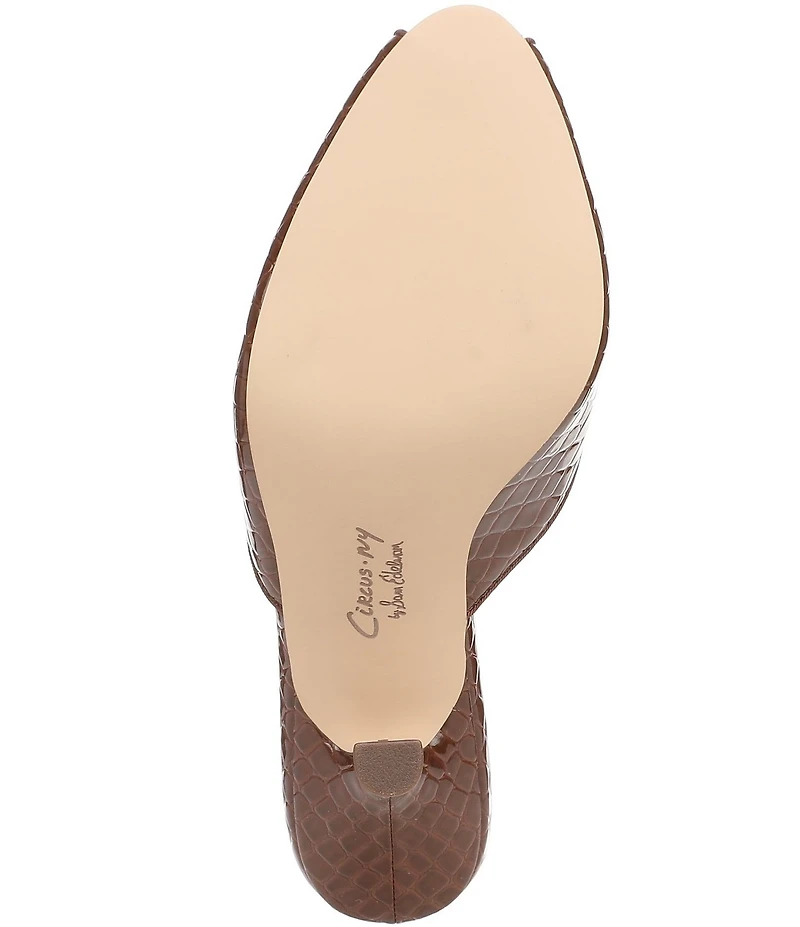 Circus NY by Sam Edelman Glenda Croco Embossed Peep Toe Dress Pumps