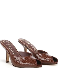 Circus NY by Sam Edelman Glenda Croco Embossed Peep Toe Dress Pumps