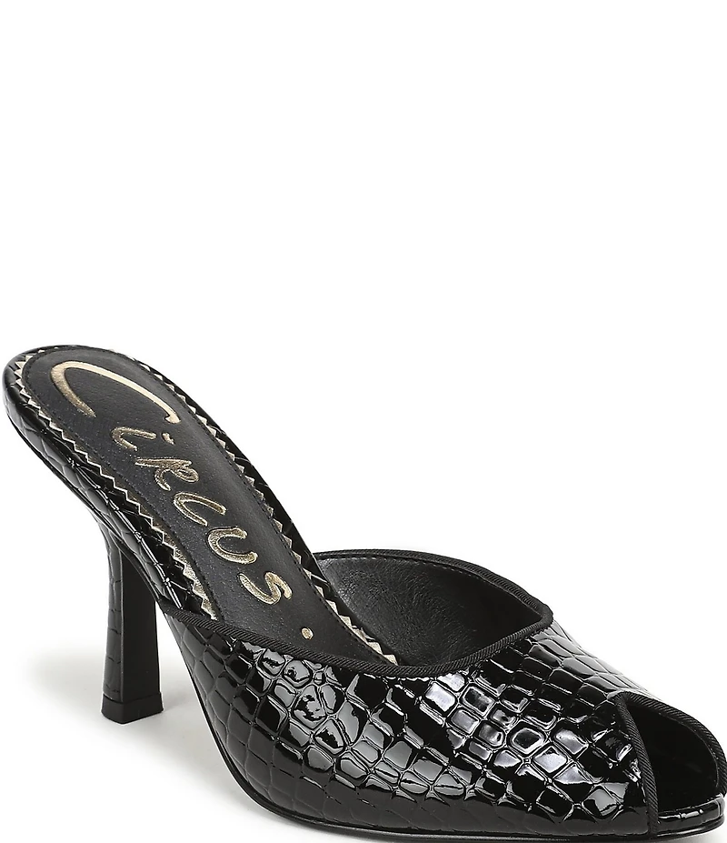 Circus NY by Sam Edelman Glenda Croco Embossed Peep Toe Dress Pumps