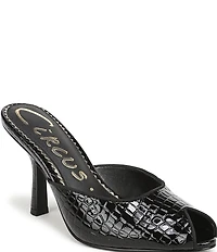Circus NY by Sam Edelman Glenda Croco Embossed Peep Toe Dress Pumps