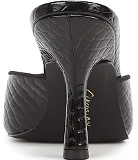 Circus NY by Sam Edelman Glenda Croco Embossed Peep Toe Dress Pumps