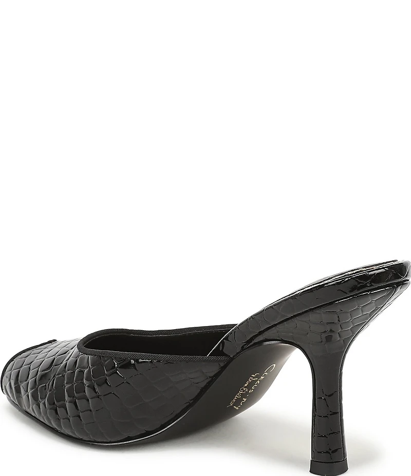 Circus NY by Sam Edelman Glenda Croco Embossed Peep Toe Dress Pumps