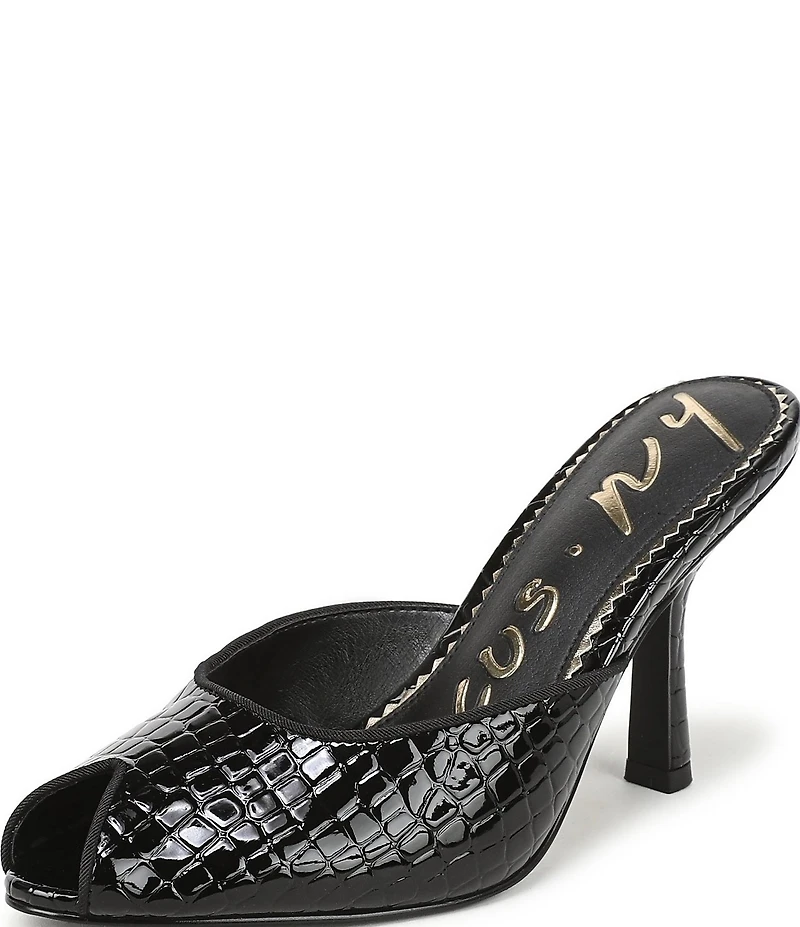 Circus NY by Sam Edelman Glenda Croco Embossed Peep Toe Dress Pumps
