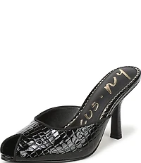 Circus NY by Sam Edelman Glenda Croco Embossed Peep Toe Dress Pumps
