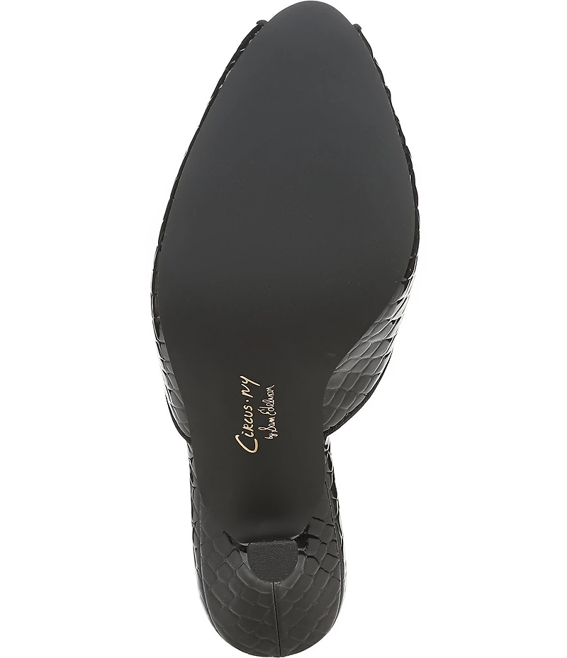 Circus NY by Sam Edelman Glenda Croco Embossed Peep Toe Dress Pumps