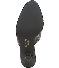 Circus NY by Sam Edelman Glenda Croco Embossed Peep Toe Dress Pumps
