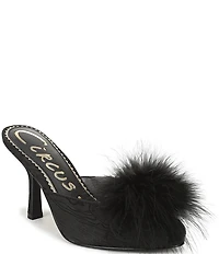 Circus NY by Sam Edelman Glenda Fluff Feather Detail Fabric Peep Toe Dress Pumps