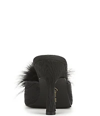 Circus NY by Sam Edelman Glenda Fluff Feather Detail Fabric Peep Toe Dress Pumps